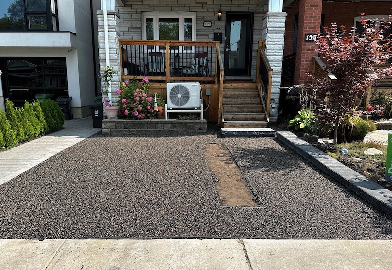 permeable parking pad in East York, Toronto