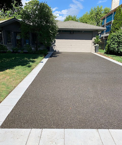 Etobicoke permeable driveway using PurePave permeable pavement
